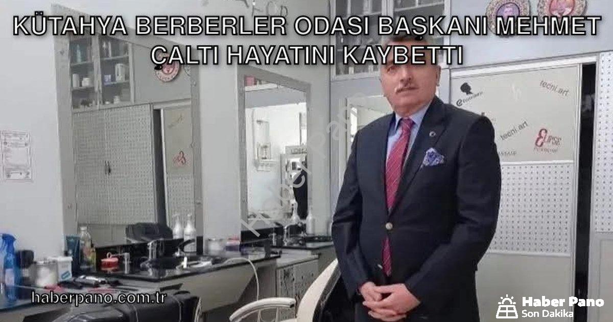 "Kütahya Berberler Odası Başkanı Mehmet Çaltı Hayatını Kaybetti" başlıklı haber için fotorealistik,