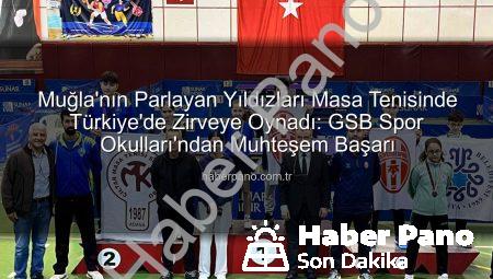 Muğla’nın Parlayan Yıldızları Masa Tenisinde Türkiye’de Zirveye Oynadı: GSB Spor Okulları’ndan Muhteşem Başarı