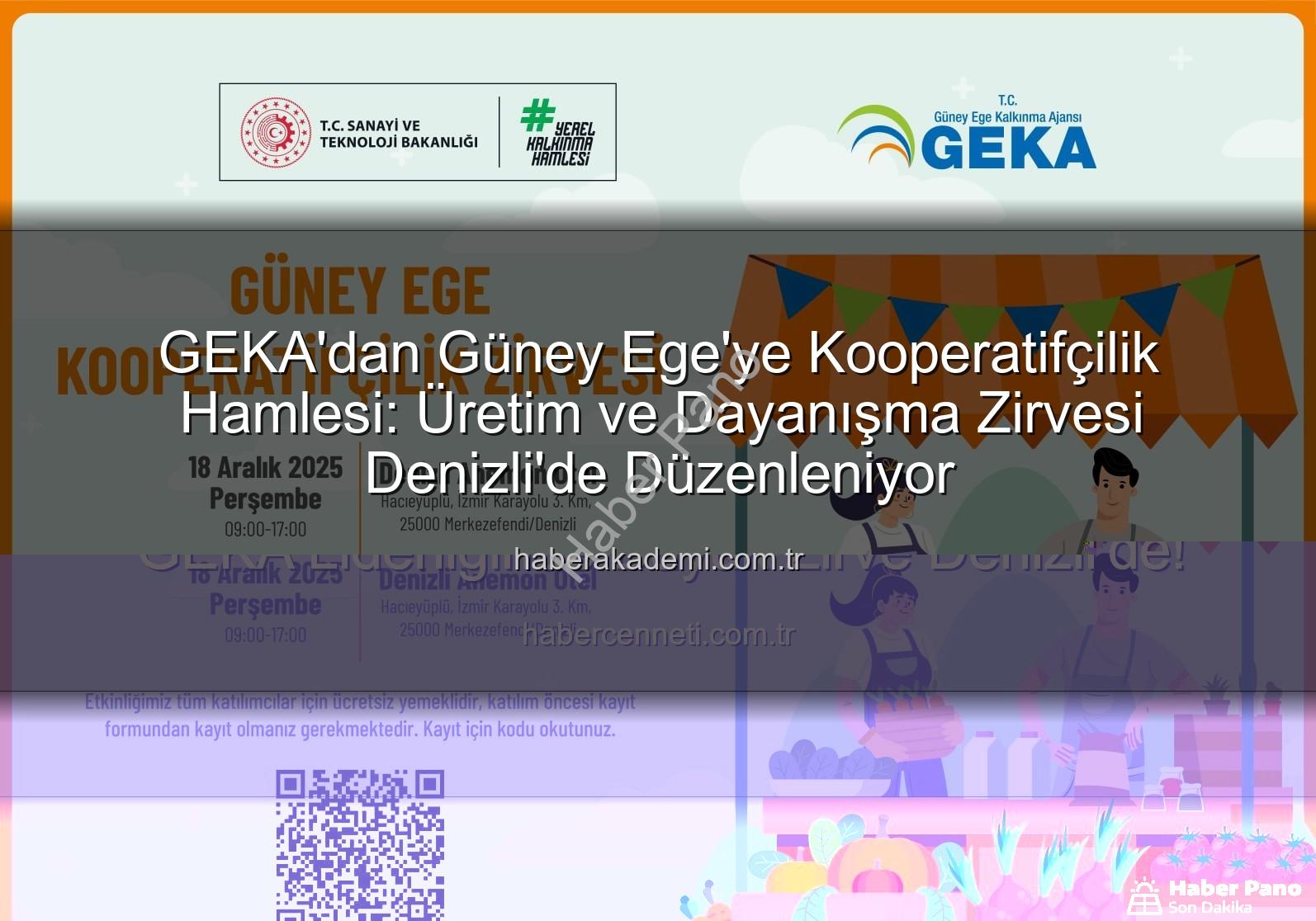 Kooperatifçilik Zirvesi - GEKA'dan Güney Ege'ye Kooperatifçilik Hamlesi: Vizyon Zirvesi Denizli'de Düzenleniyor